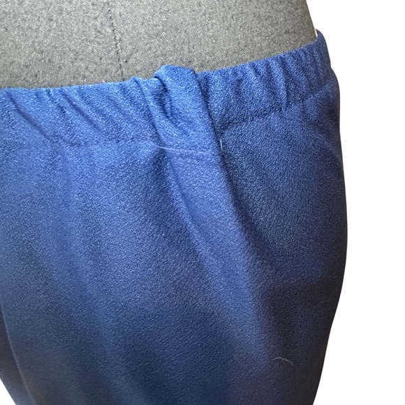 Conti-Lee New York Matching Two Piece Top And Skirt Navy Blue Vintage Sheer XL - Picture 14 of 16